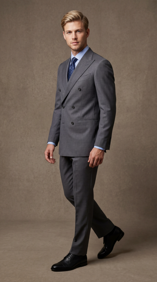 FÜME KRUVAZE TAKIM ELBİSE