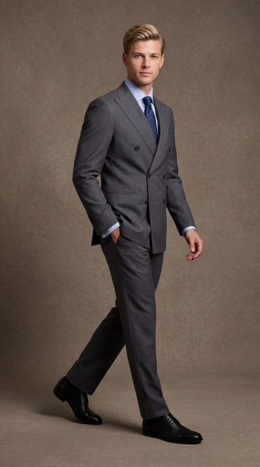 FÜME KRUVAZE TAKIM ELBİSE