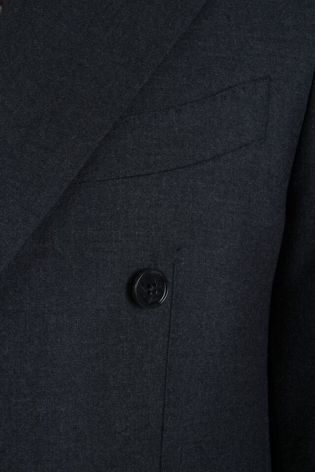 Flannel Wool Double-breasted Suit