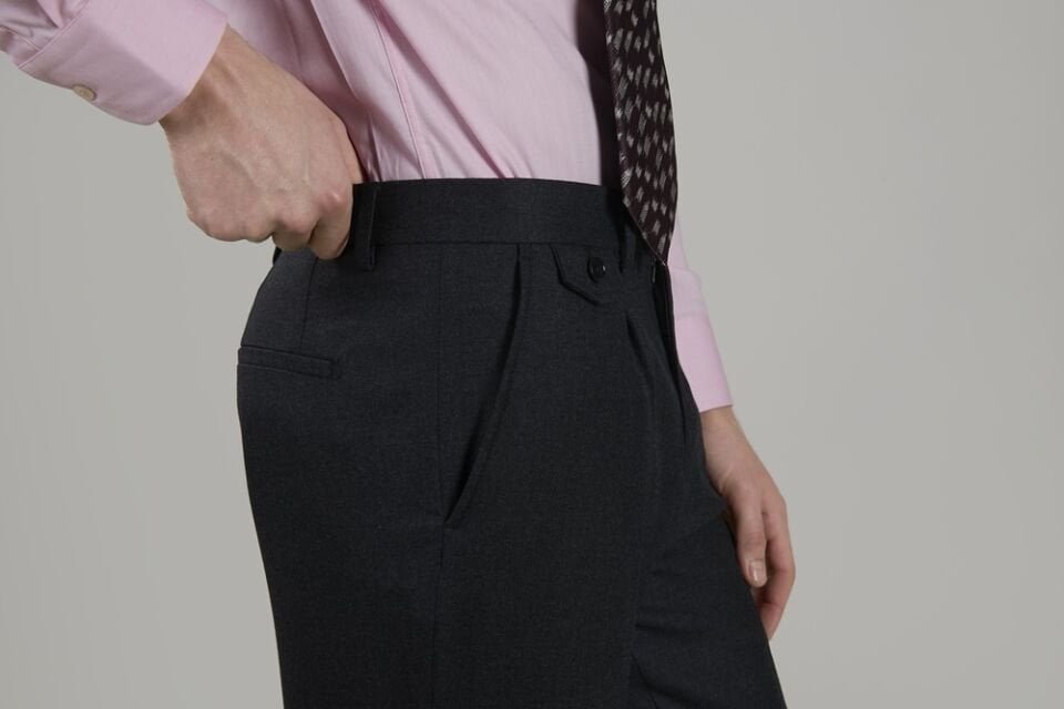 Flannel Wool Double-breasted Suit