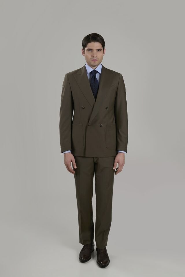 Yünsa Wool&Lycra Double-breasted Suit