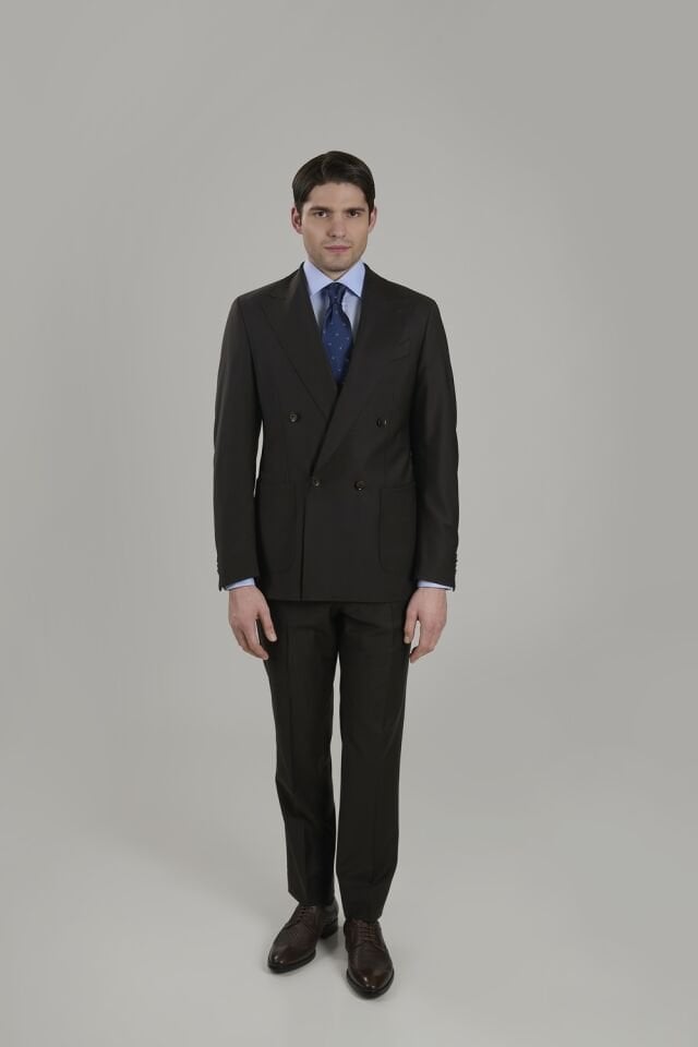 Yünsa Wool&lycra Double-breasted Suit