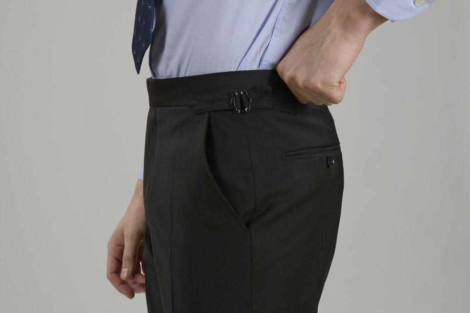 Yünsa Wool&lycra Double-breasted Suit