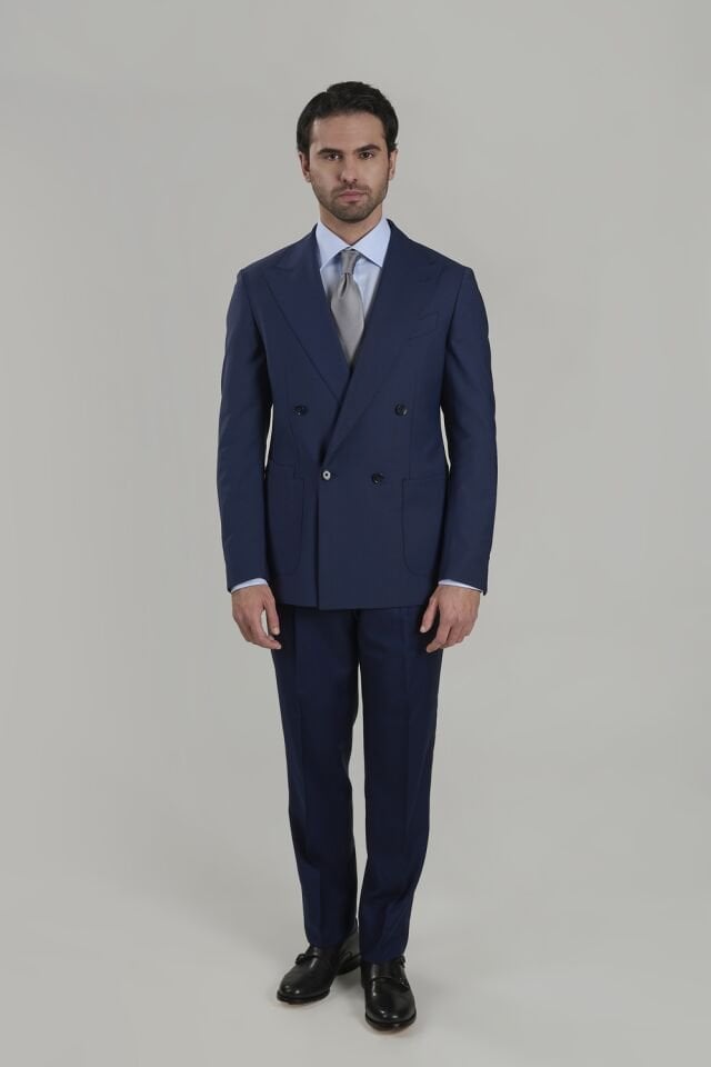 Yünsa Wool&Lycra Double-breasted Suit