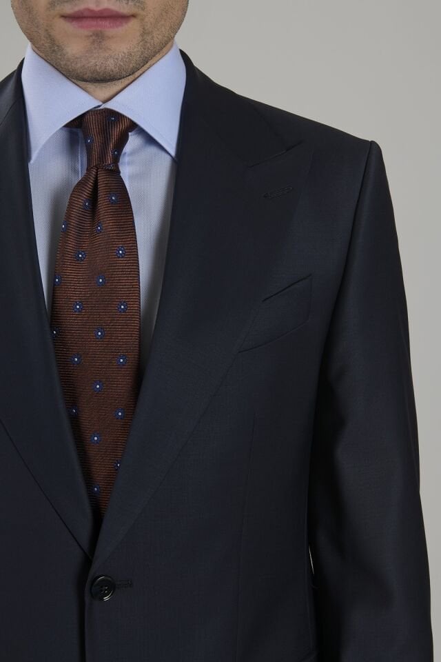 Yünsa Peak Lapel Wool&Lycra Suit