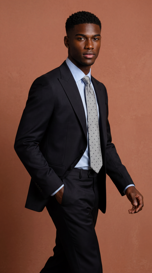 BROADWAY SİVRİ YAKA SİYAH TAKIM ELBİSE