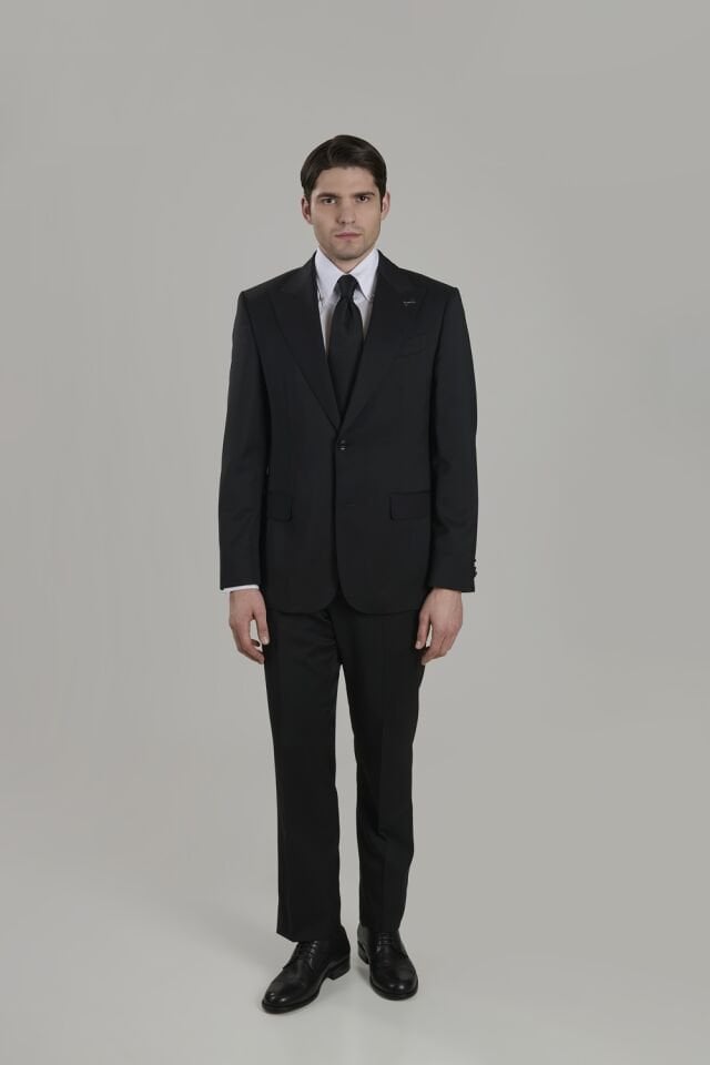 Cerruti Peak Lapel Suit (Half Canvas)