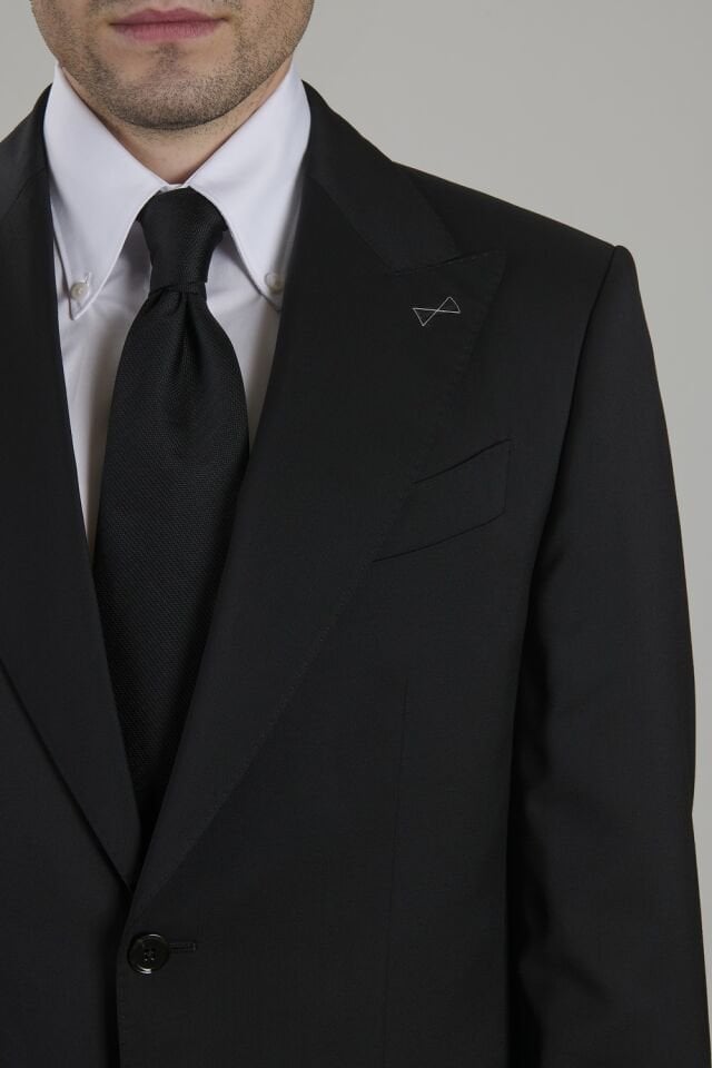 Cerruti Peak Lapel Suit (Half Canvas)