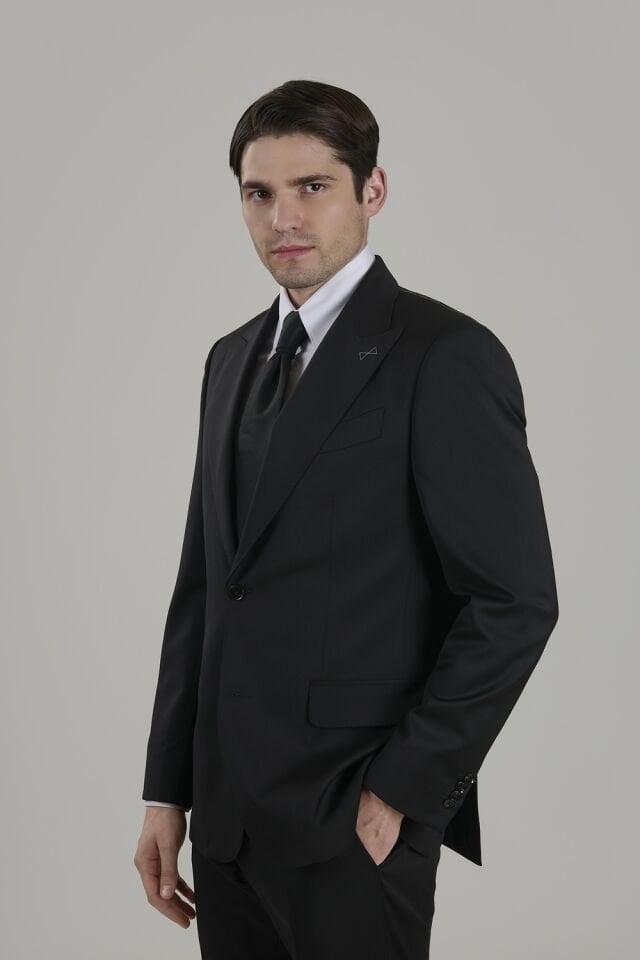 Cerruti Peak Lapel Suit (Half Canvas)