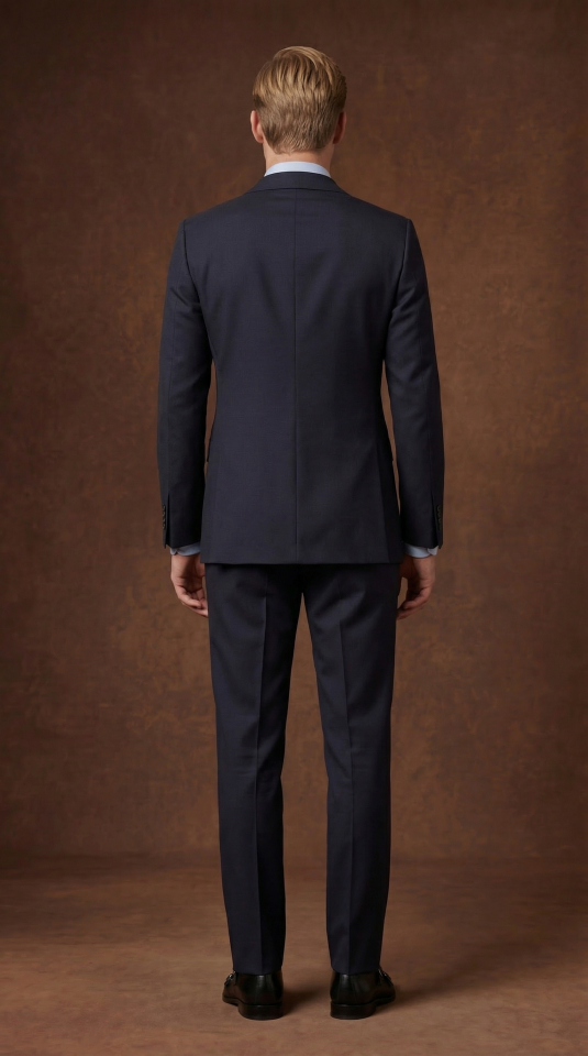 CERRUTI SİVRİ YAKA HALF CANVAS LACİVERT TAKIM ELBİSE