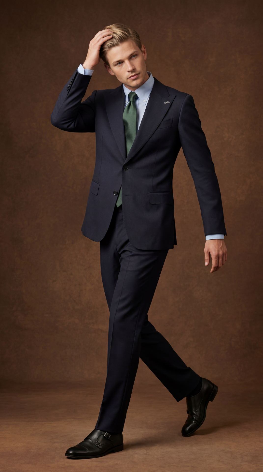 CERRUTI SİVRİ YAKA HALF CANVAS LACİVERT TAKIM ELBİSE