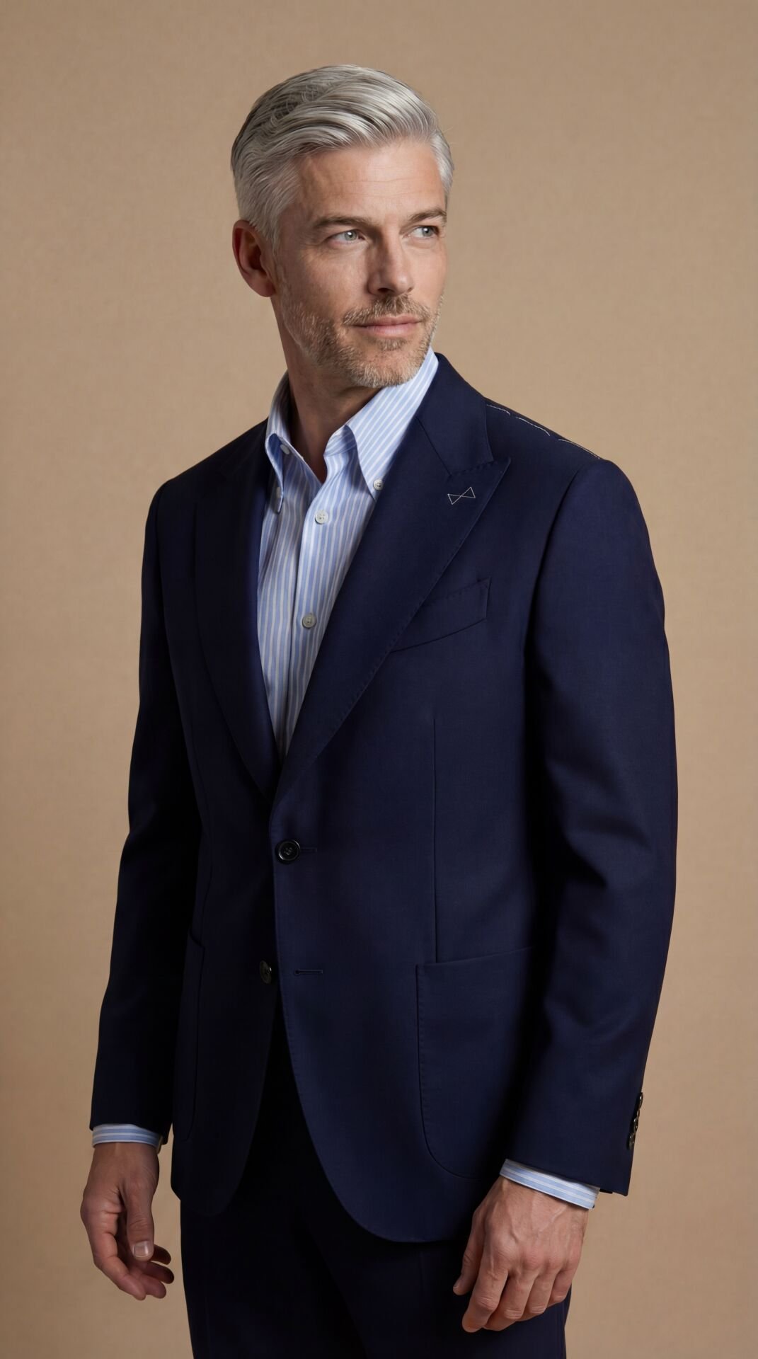 FINITURA FELLICE FLANEL LACİVERT YÜN BLAZER