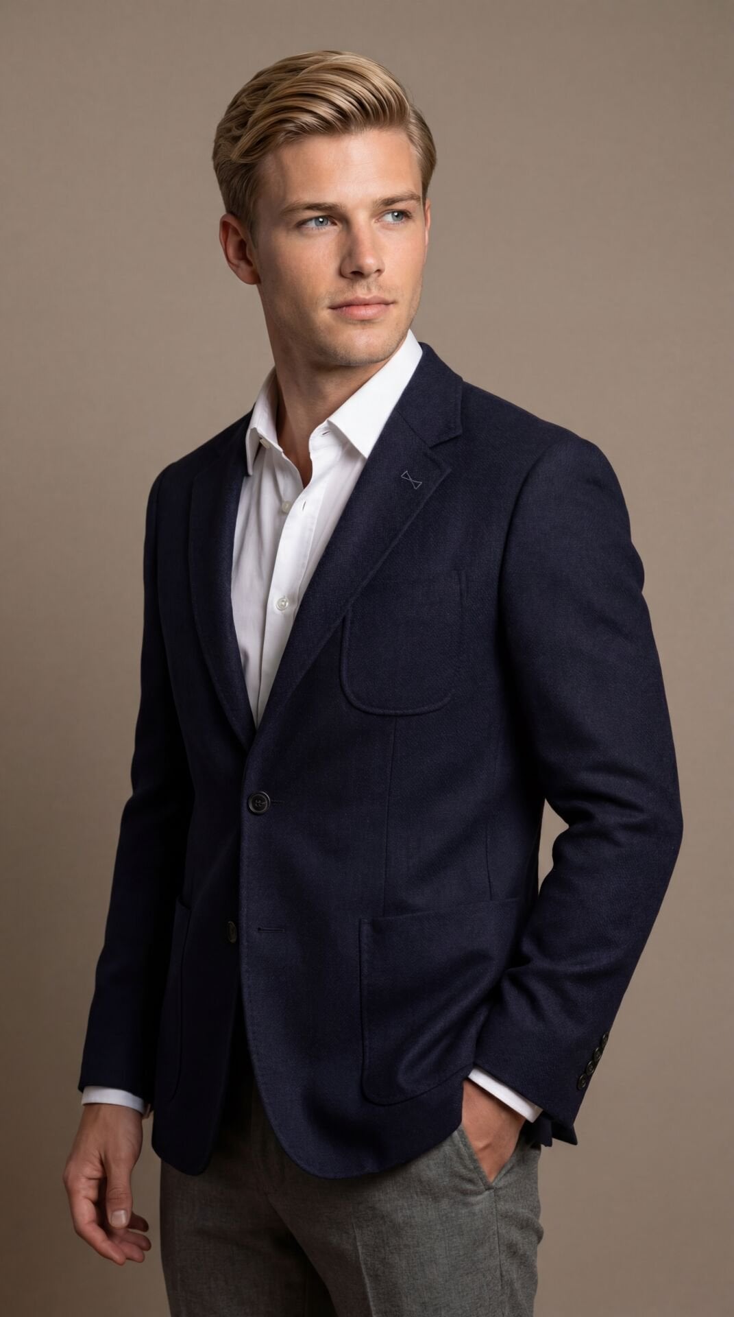 ERMENEGILDO ZEGNA YÜN KAŞMİR LACİVERT BLAZER