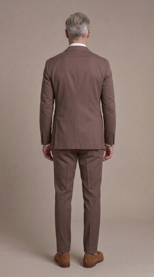 KAHVERENGİ KOTON TAKIM ELBİSE