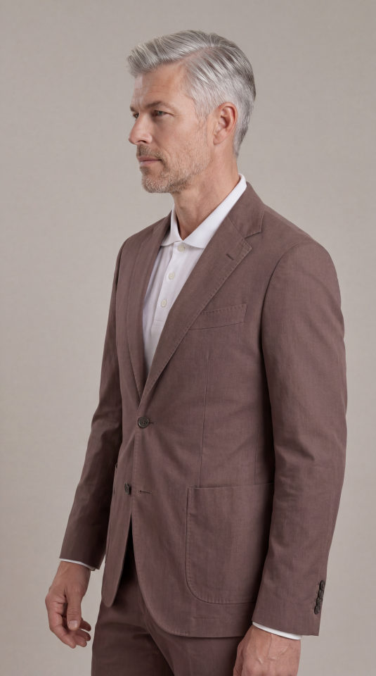 KAHVERENGİ KOTON TAKIM ELBİSE