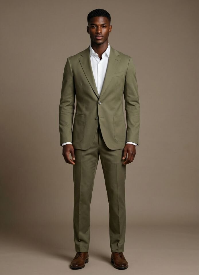 YEŞİL KOTON TAKIM ELBİSE