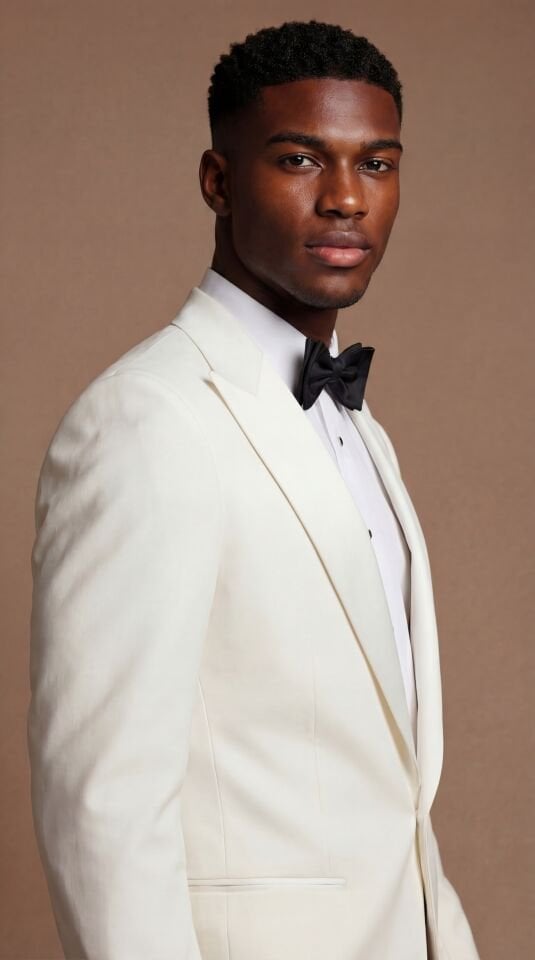 SİVRİ YAKA EKRU SMOKİN