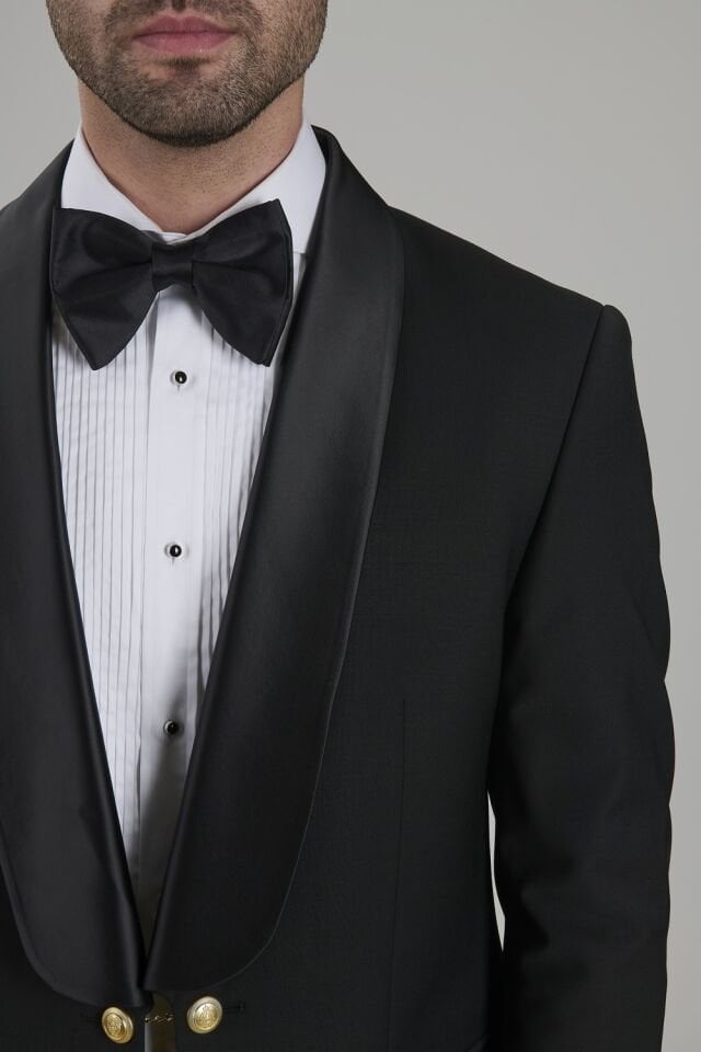 Shawl Lapel, Gold buttoned Tuxedo