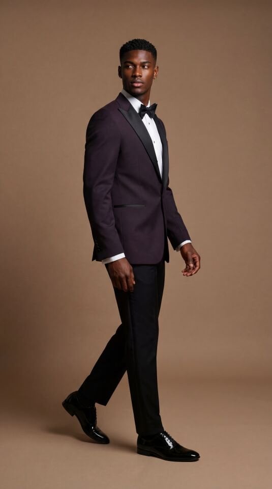 SİVRİ YAKA BURGONYA SMOKİN