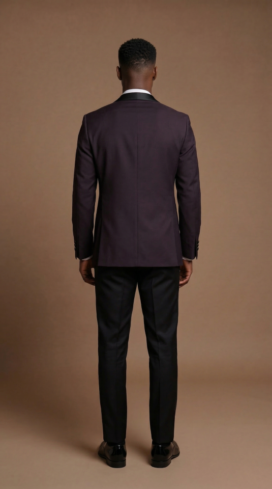 SİVRİ YAKA BURGONYA SMOKİN