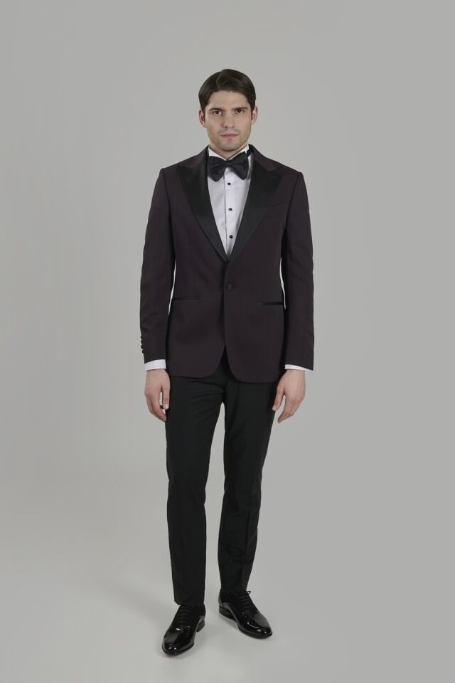 Peak Lapel Burgundy Tuxedo