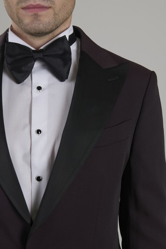 Peak Lapel Burgundy Tuxedo
