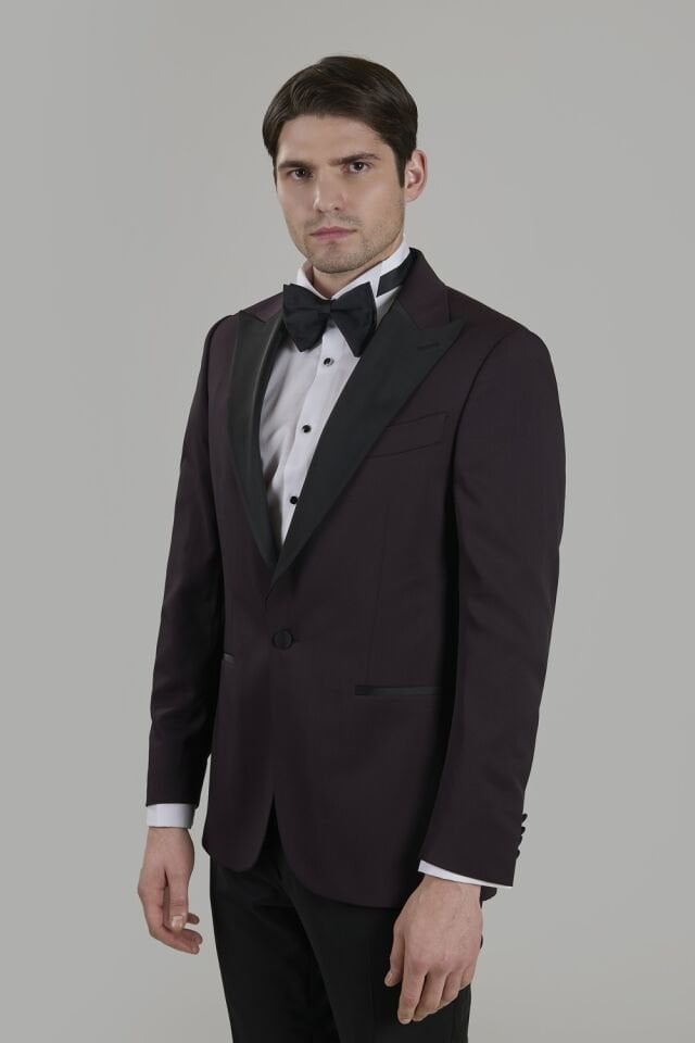 Peak Lapel Burgundy Tuxedo