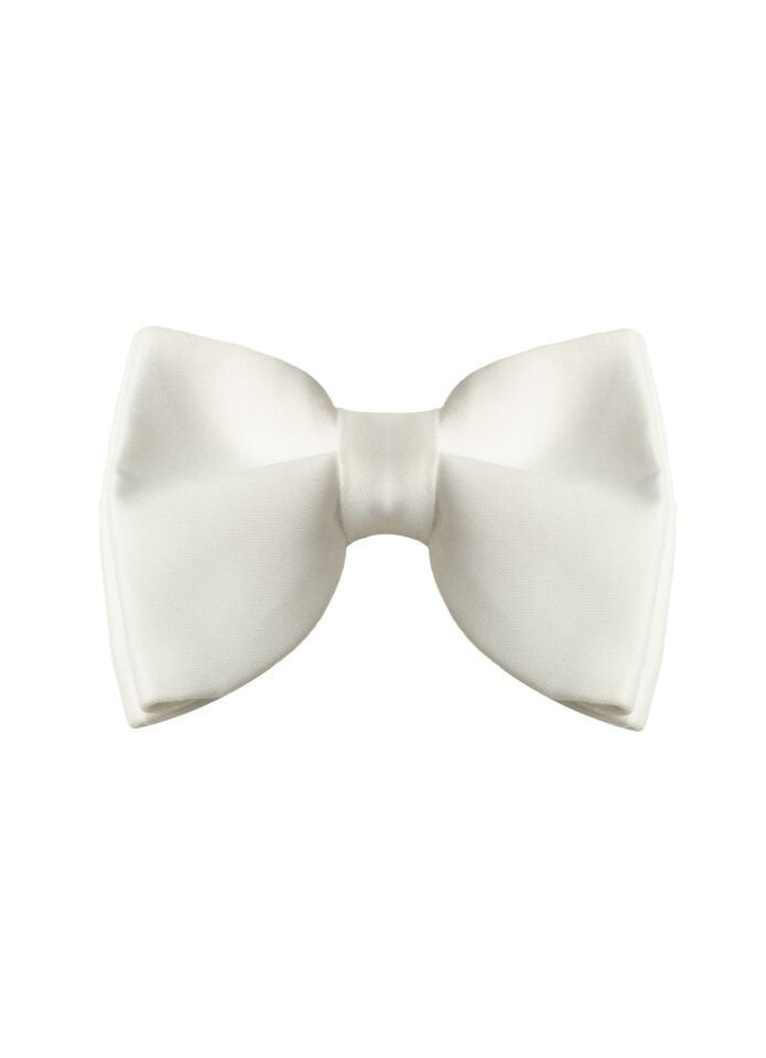 Bow Tie, White Satin