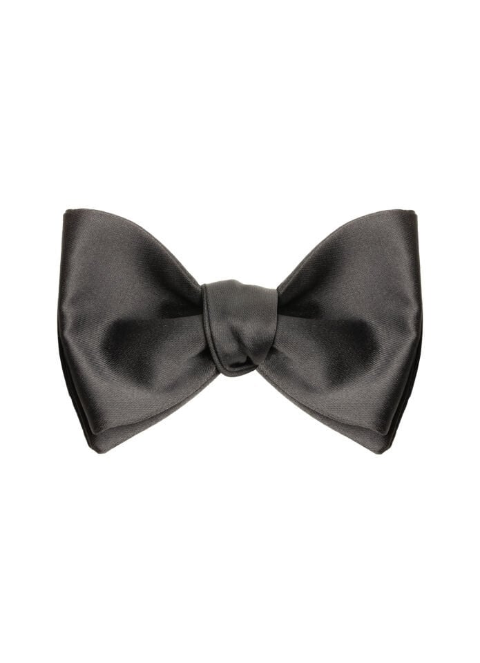 Bow Tie, Satin Grey
