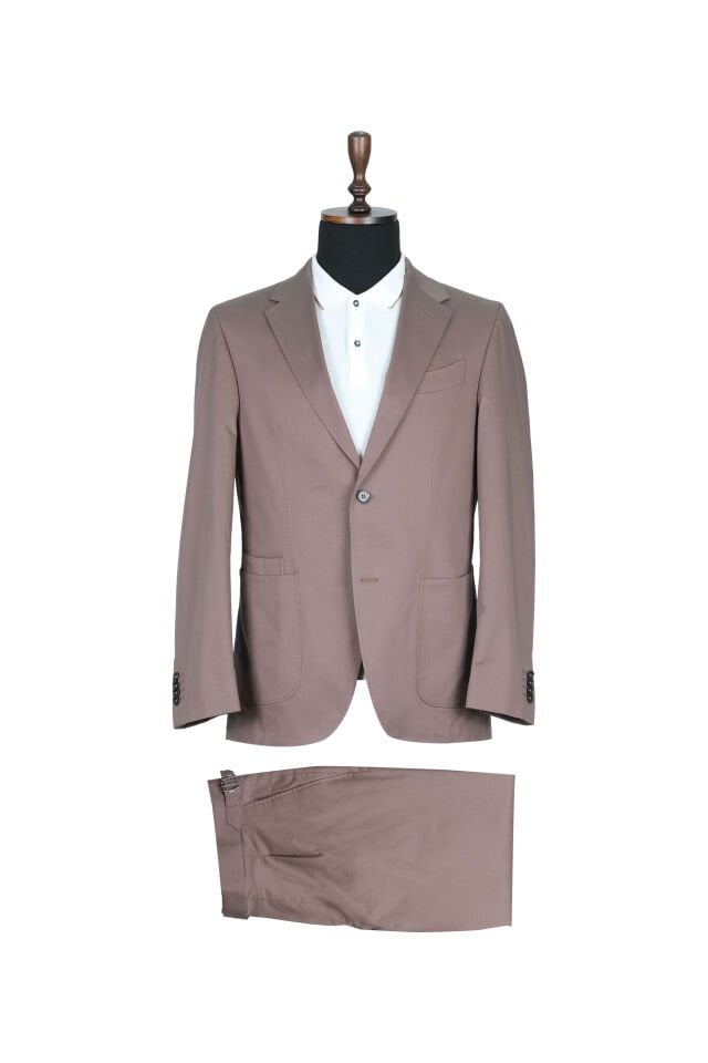 Dark Silver Cotton Suit