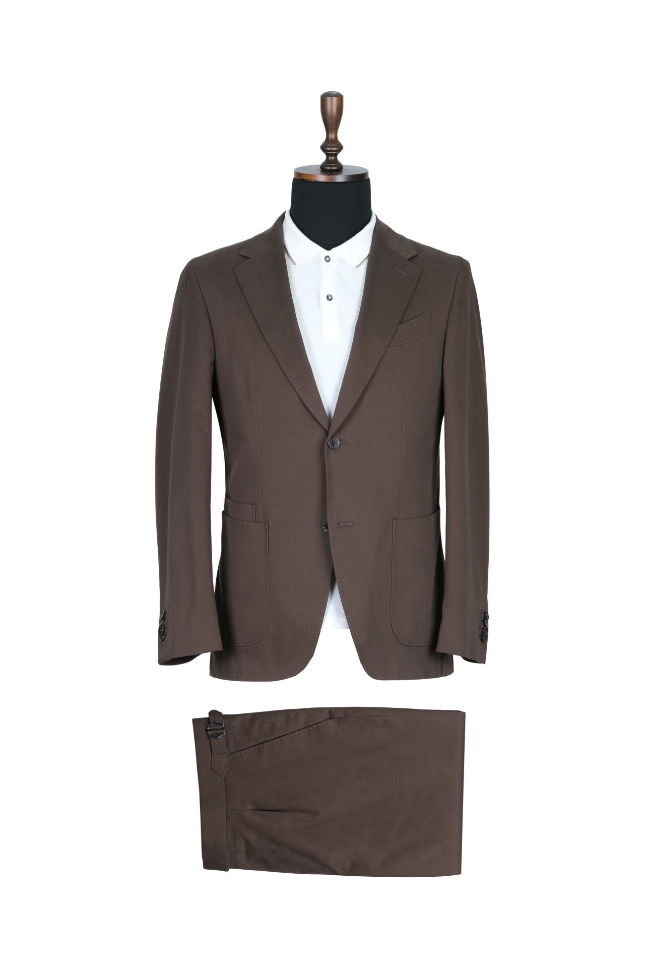 Dark Brown Cotton Suit