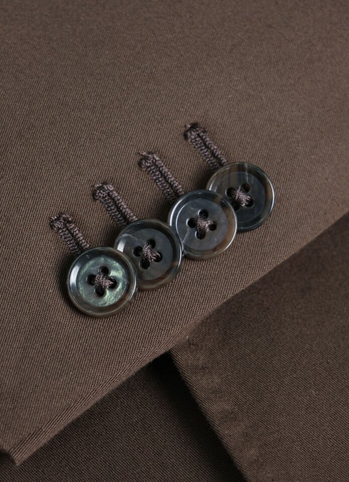 Dark Brown Cotton Suit