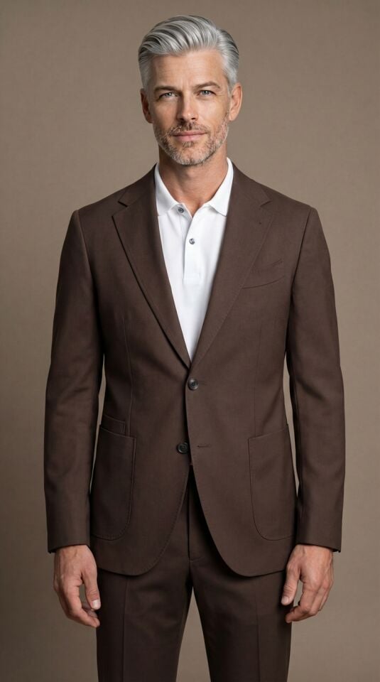 KOYU KAHVE KOTON TAKIM ELBİSE