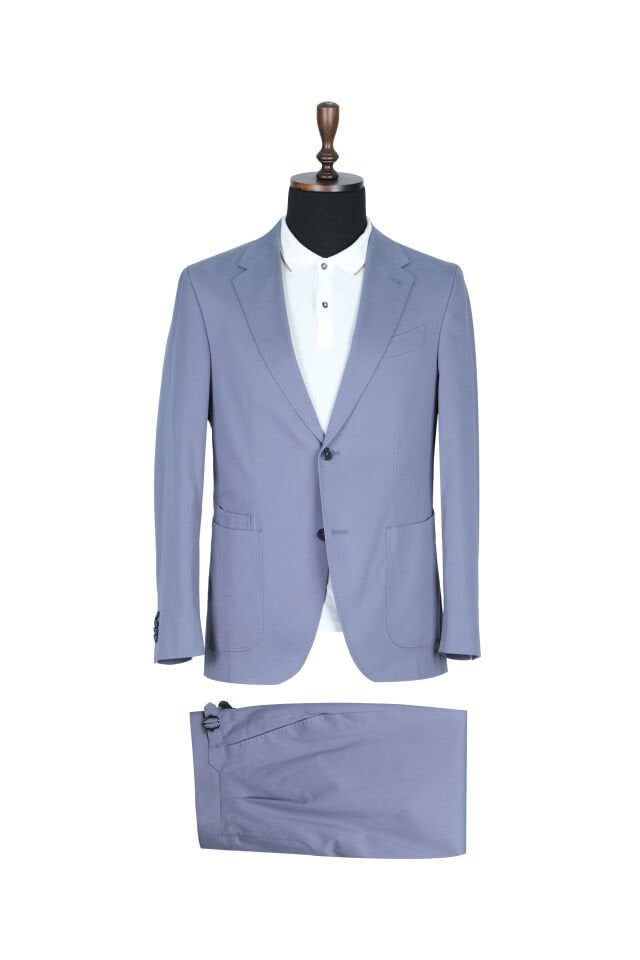 Light Blue Cotton Suit