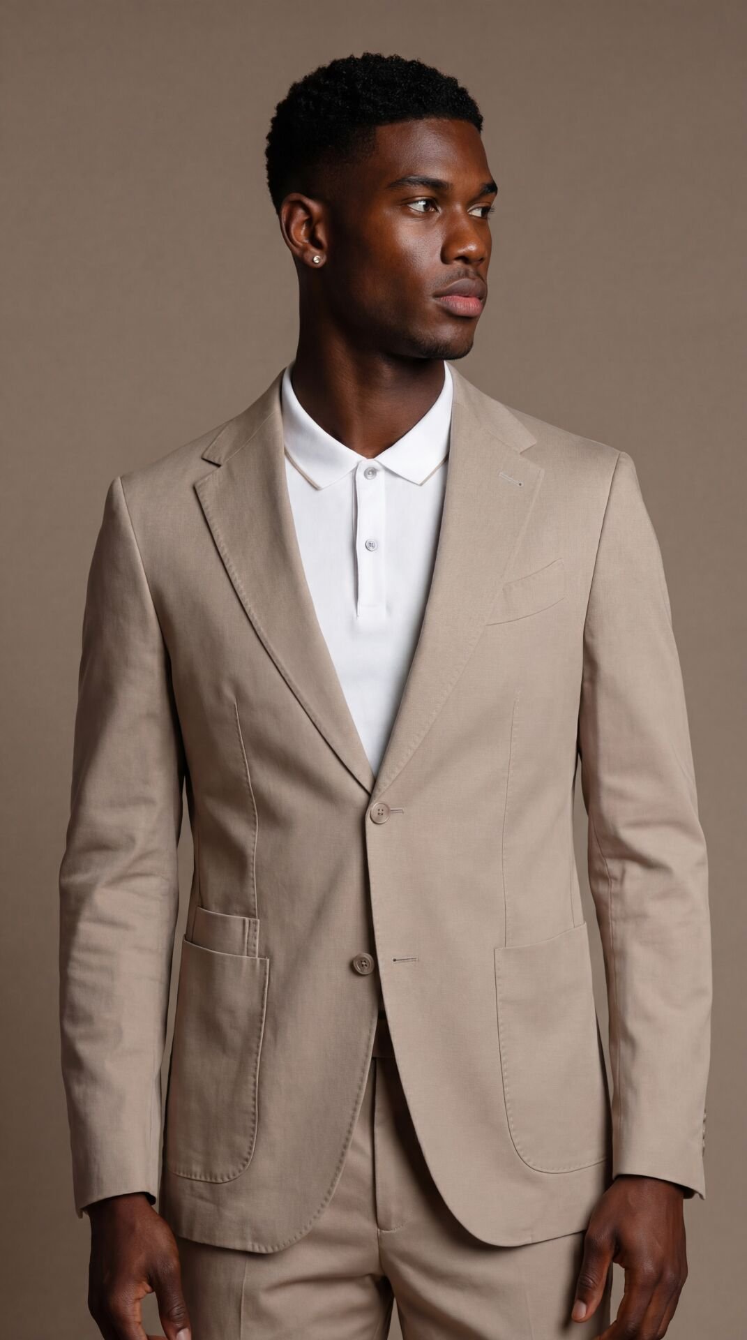 AÇIK KAHVE KOTON TAKIM ELBİSE