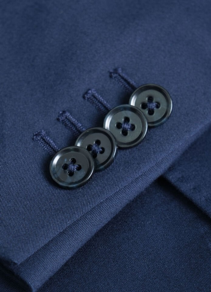 Dark Blue Cotton Suit