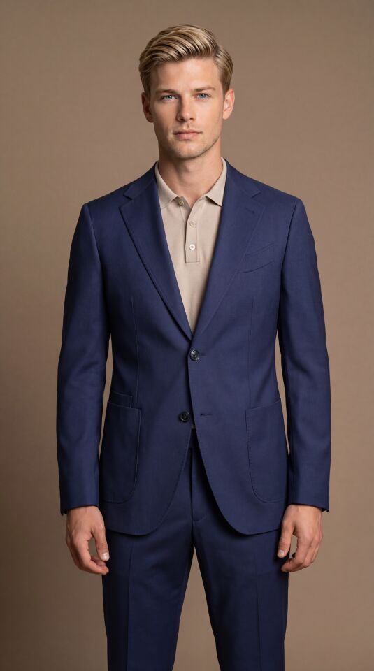 LACİVERT KOTON TAKIM ELBİSE