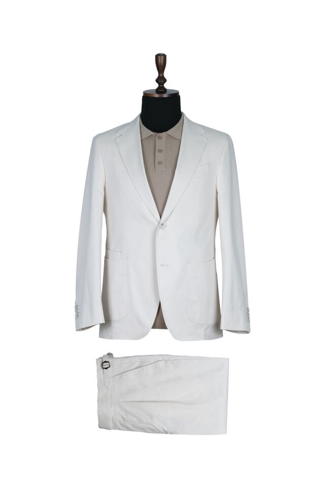 Off-White Cotton Suit