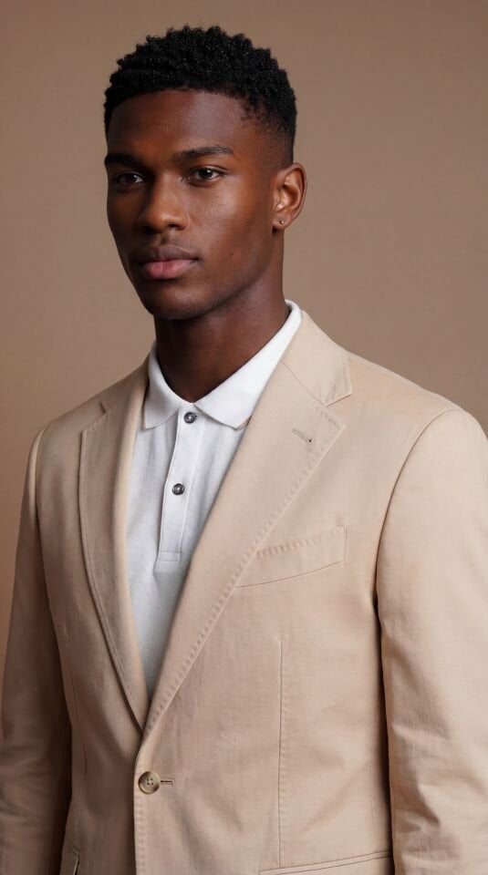 KREM KOTON TAKIM ELBİSE