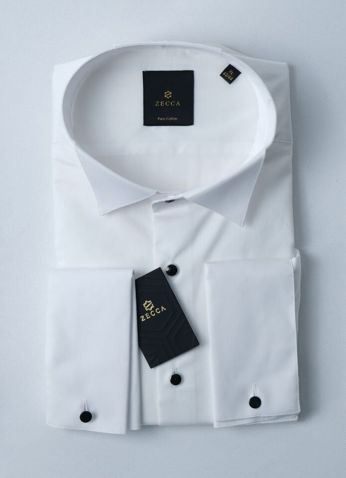 Wing Collar Shirt - Beyaz Ata Yaka Gömlek