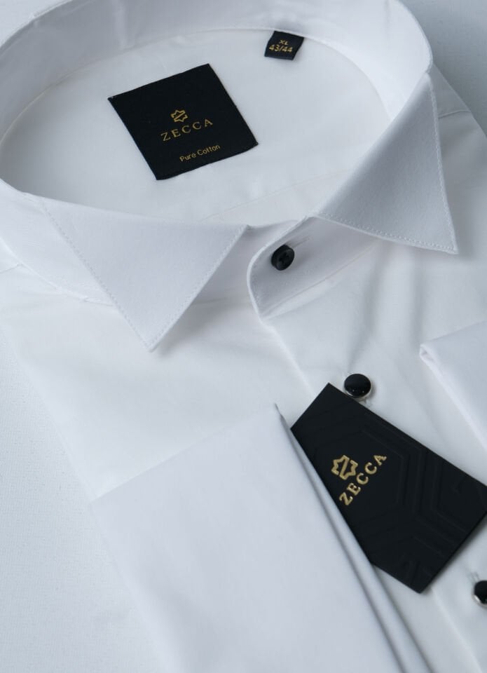 Wing Collar Shirt - Beyaz Ata Yaka Gömlek