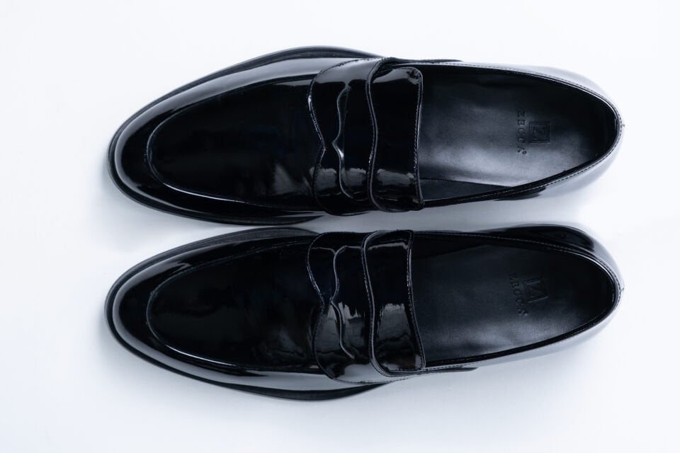 Lace Up Patent Black Loafer- Siyah Rugan Loafer
